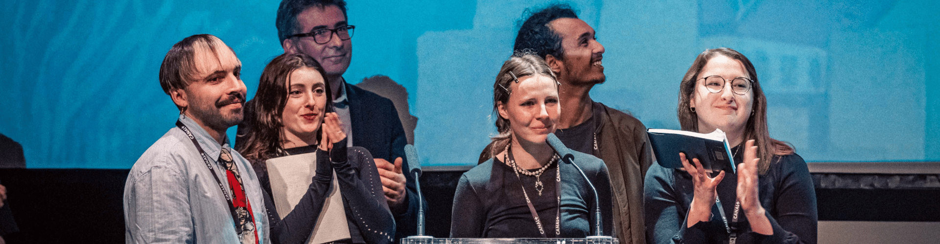 Jury étudiant de la compétition national sur scène pour annoncer le lauréat 2024