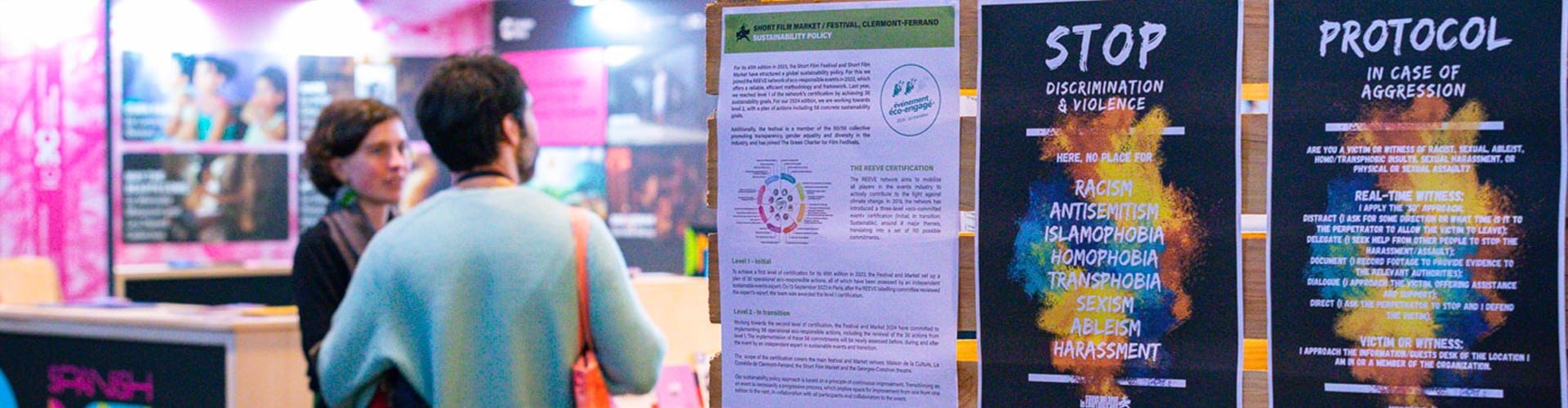 Nos engagements RSO affichés au marché du Film Court
