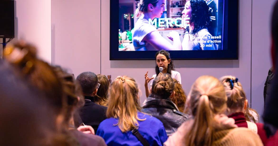 Une intervenante durant la session de pitchs Talents Connexion 2024