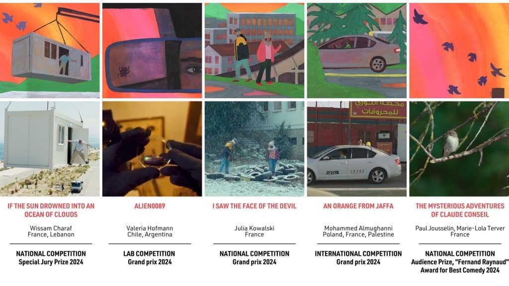 Références filmiques disséminées dans l'affiche 2025, version anglaise